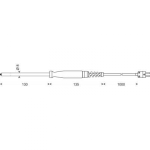 Greisinger GOF 130 Typ K felületi hőmérséklet érzékelő mini hőelem csatlakozóval, -65 - +900 °C