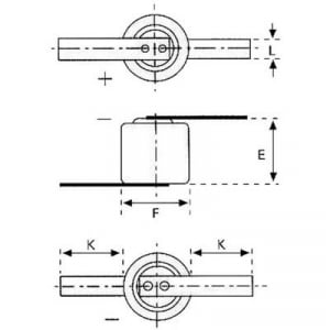 CR1/3N forrfüles lítium gombelem, forrasztható, 3 V, 170 mA, Varta CR 1/3 N LF 6131