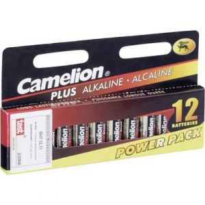 Ceruzaelem AA, alkáli mangán, 1,5V, 12 db, Camelion LR06, AA, LR6, AAB4E, AM3, 815, E91, LR6N