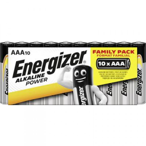 Mikroelem AAA, alkáli mangán, 1,5V, 10 db, Energizer Power LR03, AAA, LR3, AM4M8A, AM4, S