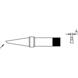 Weller PT pákahegy, forrasztóhegy PT-AA8 kúpos, egyoldalt lapított, lecsapott hegy 1.6 mm