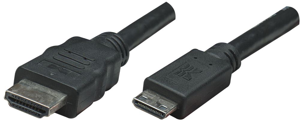 Manhattan kábel HDMI (Male) - mini HDMI (Male)1.8m fekete (304955)
