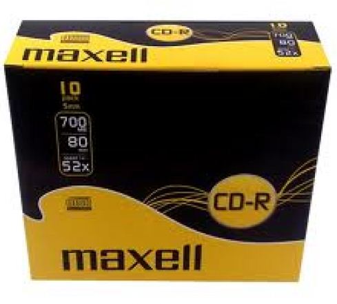 Maxell 80'700MB 52x Slim CD lemez 10db/csomag