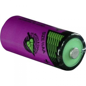 2/3 AA lítium elem, 3,6V 1500 mAh, 14,7 x 33,5 mm, Tadiran SL761/S