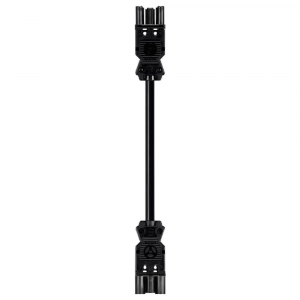 3 p&oacute;lus&uacute; h&aacute;l&oacute;zati &ouml;sszek&ouml;tő k&aacute;bel 1m fekete WIELAND