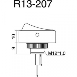 Billenőkapcsoló R13-207B2 B/B sárga, Tru Componets