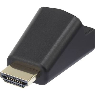 HDMI - VGA átalakító adapter, 1x HDMI dugó - 1x VGA, 1x 3,5 mm-es jack aljzat, fekete, Renkforce