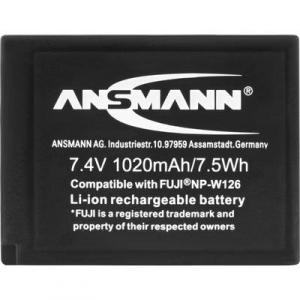 NP-W126 Fujifilm kamera akku 7,4V 1020 mAh, Ansmann