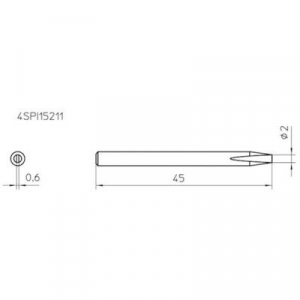 Weller WHS40 pákahegy 2.0mm-es vésőformájú Weller 4SPI15211-1