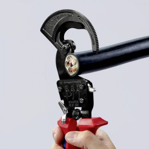 Racsnis kábelvágó 250 mm, 32 mm vágóképesség, Knipex 95 31 250