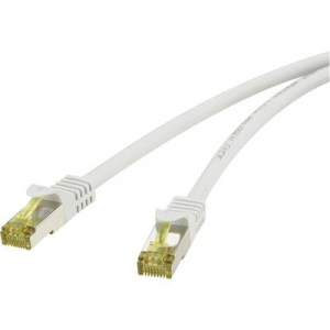 RJ45-ös patch kábel, hálózati LAN kábel, tűzálló, CAT 6A S/FTP [1x RJ45 dugó - 1x RJ45 dugó] 3 m szürke, Renkforce (RF-4149867)