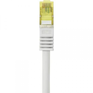 RJ45-ös patch kábel, hálózati LAN kábel, tűzálló, CAT 6A S/FTP [1x RJ45 dugó - 1x RJ45 dugó] 3 m szürke, Renkforce (RF-4149867)