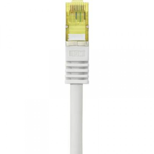 RJ45-ös patch kábel, hálózati LAN kábel, tűzálló, CAT 7 S/FTP [1x RJ45 dugó - 1x RJ45 dugó] 15 m szürke, Renkforce