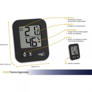 Levegő hőmérséklet és páratartalom mérő higrométer TFA MOXX 30.5026.01