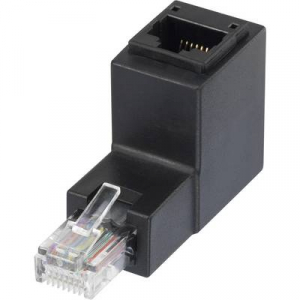 CAT5e RJ45-Adapter 90°ban felfelé hajlítva, Renkforce