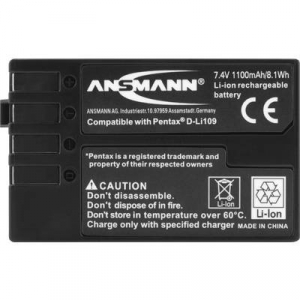 D-LI109 Panasonic kamera akku 7,4V 1100 mAh, Ansmann