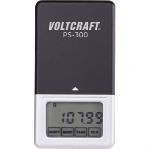 VOLTCRAFT VC-8912595 PS-200 Zsebmérleg Mérési tartomány (max.) 200 g Leolvashatóság 0.01 g Elemekről üzemeltetett Fekete, Ezüst