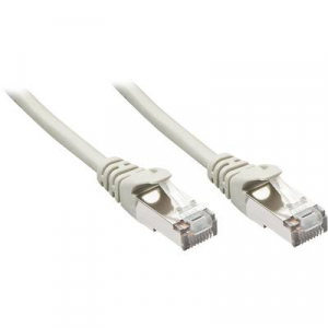 RJ45 Hálózat Csatlakozókábel CAT 5e F/UTP 20.00 m Szürke Védővel LINDY