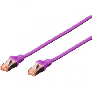 RJ45 Hálózat Csatlakozókábel CAT 6 S/FTP 2.00 m Viola Halogénmentes, sodort érpár Digitus