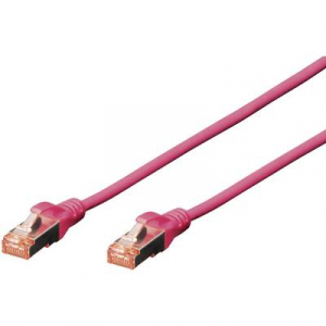 RJ45 Hálózat Csatlakozókábel CAT 6 S/FTP 2.00 m Bíbor Halogénmentes, sodort érpár Digitus