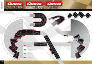 Carrera EVO/D132/D124 - 20589 egyenes külső kerékvető 1/4 (4db) (GCX3412)