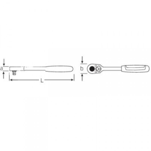 Átváltó racsni 1/2 (12,5 mm) 265.5 mm Stahlwille 512-2K 13111010