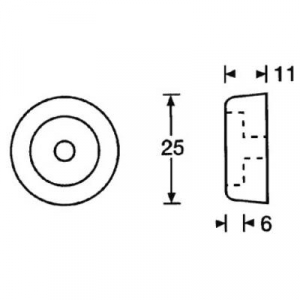 Műszer gumiláb O 25 x 11 mm 8db Mc Crypt