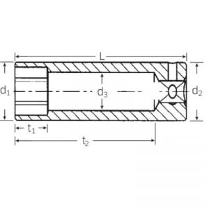 Stahlwille 40 L 12 01020012 Külső hatlap Dugókulcs betét 12 mm 1/4 (6,3 mm)