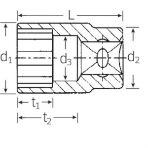 Stahlwille 40 5,5 01010055 Külső hatlap Dugókulcs betét 5.5 mm 1/4 (6,3 mm)