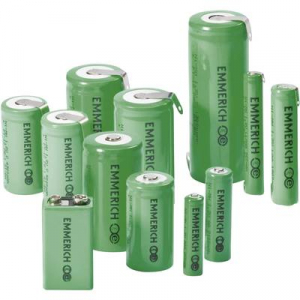 Forrasztható 1/2 A akku NiMH 1,2V 950 mAh, forrfüles, Emmerich FT-1Z