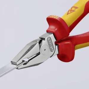 Erő kombinált fogó, 180 mm, vágási érték kemény: O 2,5 mm, zongorahuzal: O 2 mm, max. 16 mm2, Knipex 02 06 180