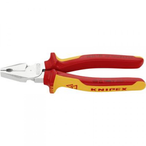 Erő kombinált fogó, 180 mm, vágási érték kemény: O 2,5 mm, zongorahuzal: O 2 mm, max. 16 mm2, Knipex 02 06 180