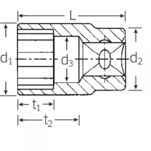 Stahlwille 40 4,5 01010045 Külső hatlap Dugókulcs betét 4.5 mm 1/4 (6,3 mm)