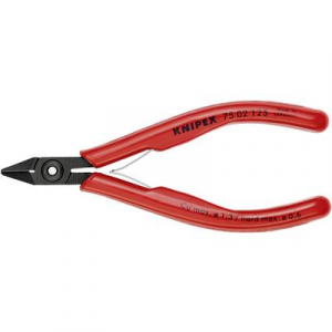 Elektronikai oldalcsípőfogó, lágy/közepes/kemény/zongora huzal max.: O 1,3/1/0,6/0,4 mm, Knipex 75 02 125 EAN
