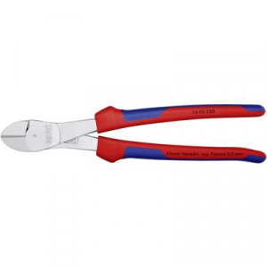 Erőkímélő oldalcsípőfogó, közepes/kemény/zongora huzal max.: O 4,6/3,5/3 mm, Knipex 74 05 250