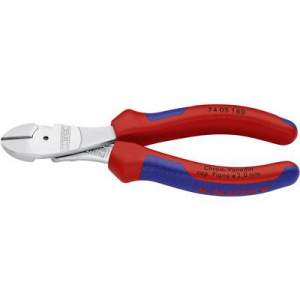 Erőkímélő oldalcsípőfogó, közepes/kemény/zongora huzal max.: O 3,4/2,5/2 mm, Knipex 74 05 160