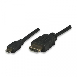 TECHly HDMI Csatlakozókábel [1x HDMI dugó - 1x HDMI dugó, D mikro] 3.00 m Fekete