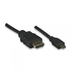 TECHly HDMI Csatlakozókábel [1x HDMI dugó - 1x HDMI dugó, D mikro] 3.00 m Fekete
