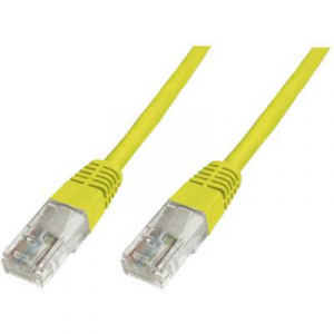 RJ45 Hálózat csatlakozókábel CAT 5e U/UTP 1x RJ45 dugó - 1x RJ45 dugó 3 m Sárga UL minősített