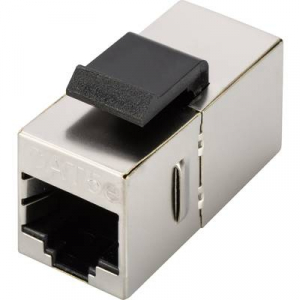 Digitus RJ45 / RJ45 csatlakozóaljzat Hálózat Átalakító CAT 5e [1x RJ45 alj, RJ45 alj, 8p8c - 1x RJ45 alj, RJ45 alj, 8p8c] Nikkel