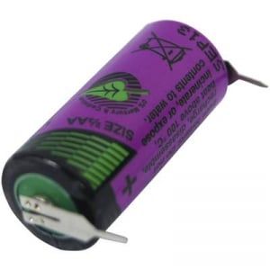 2/3 AA lítium elem, forrasztható, 3,6V 1500 mAh, forrfüles, 15 x 33 mm, Tadiran SL761PR