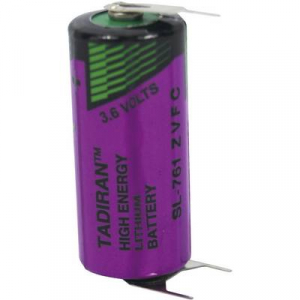 2/3 AA lítium elem, forrasztható, 3,6V 1500 mAh, forrfüles, 15 x 33 mm, Tadiran SL761PT