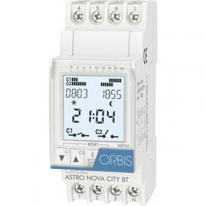 ORBIS Zeitschalttechnik ASTRO NOVA CITY 230 V Kalapsínes időkapcsoló óra Digitális 120 V/AC, 230 V/AC, 12 V/AC, 12 V/DC, 24 V/AC, 24 V/DC, 48 V/AC, 48