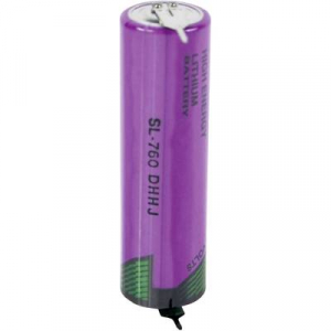 AA lítium ceruzaelem, forrasztható, 3,6V 2200 mAh, forrfüles, 15 x 50 mm, Tadiran SL760PR