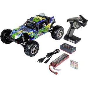 Reely Stagger Brushless 1:10 RC modellautó Elektro Buggy 4WD 100% RtR 2,4 GHz Akkuval, töltőkészülékkel és adóakkukkal, Brushless-Combo-val