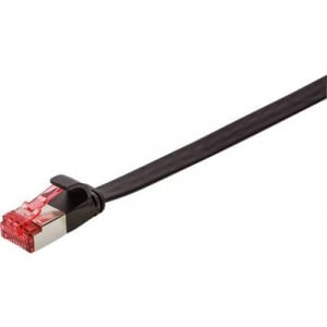 RJ45 Hálózat Csatlakozókábel CAT 6 U/FTP 0.50 m Fekete Aranyozatt érintkező LogiLink