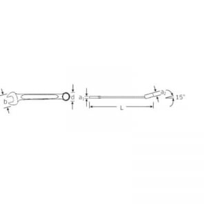 Racsnis csavarkulcs 15 mm Stahlwille 13 15 40081515