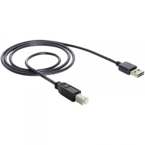 USB kábel [1x USB 2.0 dugó A - 1x USB 2.0 dugó B] 1 m Fekete Delock 1007846