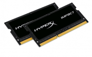 16GB 1600MHz DDR3L 1.35V Notebook RAM HyperX Impact Black Kingston CL9 (2X8GB) (HX316LS9IBK2/16)
