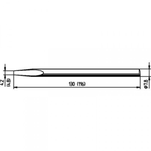 Ersa 032 pákahegy, forrasztóhegy, ferde, hajlított, véső forma 4,8 mm, 0082KD